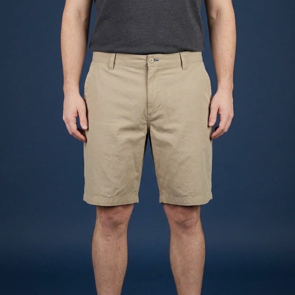 Burnside Mens Hybrid Chino Walk Shorts Size 38 Tan Beige‎ Stretch